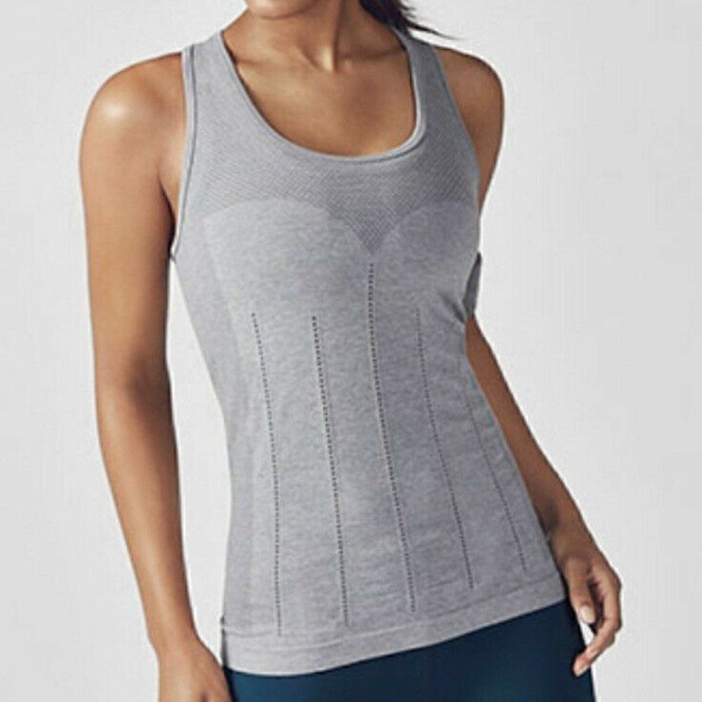 Fabletics Delta Seamless Tank II Gray Size Medium
